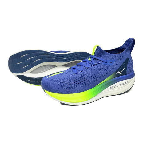 ミズノ（MIZUNO）（メンズ）ランニングシューズ ジョギングシューズ ミズノ ネオ ビスタ 2 ホワイト ブルー J1GC253451 スポーツシューズ｜SuperSportsXEBIO支店 16,060円