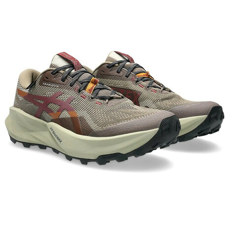 アシックス(ASICS)(メンズ)ランニングシューズ トレランシューズ トラブーコ 14 ゴアテックス ブラウン レッド 1011C165.020 防水|SuperSportsXEBIO支店