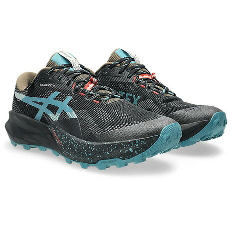 アシックス（ASICS）（メンズ）ランニングシューズ トレランシューズ トラブーコ 14 ゴアテックス ブラック ブルー 1011C165.001｜SuperSportsXEBIO支店