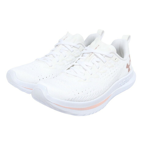 【10％OFFクーポン対象！4/13まで】アンダーアーマー（UNDER ARMOUR）（レディース）ランニングシューズ ジョギングシューズ ベロシティ 4 ホワイト ピンク 3027586 105 スニーカー