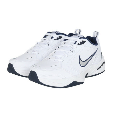 【4/11限定★11%OFFクーポン対象!】ナイキ(NIKE)(メンズ)スニーカー ウォーキングシューズ エア モナーク IV エクストラワイド ホワイト ネイビー 416355-102 スポーツ シューズ