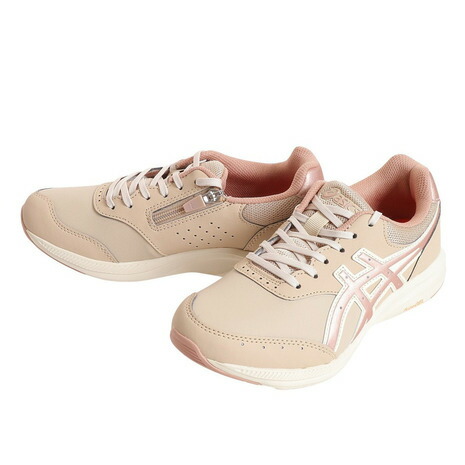 【ポイント10倍！要エントリー★4/7 00:00-4/10 01:59まで】アシックス（ASICS）（レディース）スニーカー ウォーキングシューズ GEL-FUNWALKER W053 ゲル ファンウォーカー ベージュ 1292A053.250 ファスナー 軽量