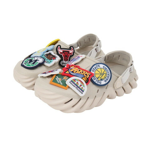 クロックス（crocs）（メンズ、レディース）サンダル スポーツサンダル NBA エコー クロッグ クリーム Mlt 212727-90H カジュアル シューズ