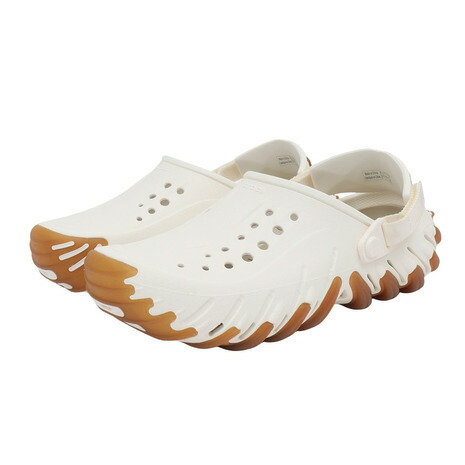 【10％OFFクーポン対象！4/16まで】クロックス（crocs）（メンズ、レディース）サンダル エコー ガム RO クロッグ Chalk オフホワイト 211675-0WV スポーツサンダル