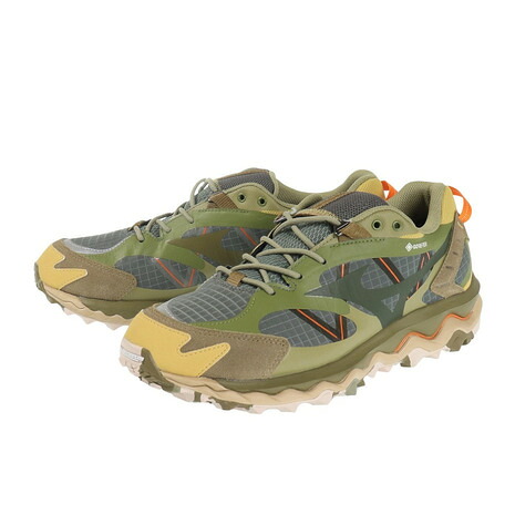 ミズノ（MIZUNO）（メンズ、レディース）カジュアルシューズ ウェーブムジンTL GTX グリーン D1GG230801 スニーカー スポーツ 防水性 タウン 日常履き 雨