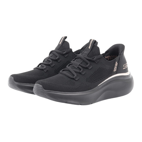 スケッチャーズ（SKECHERS）（レディース）カジュアルシューズ スリップインズ ボブス スポート B ラブ トゥルー デライト ブラック 117617-BBK スニーカー スポーツ シューズ