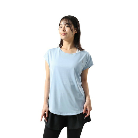 ジーフィット（G-FIT）（レディース）メッシュ ショートスリーブ シャツ & タンクトップ セット OG-C001TS LBLU