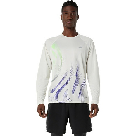 アシックス（ASICS）（メンズ）ROAD ランニンググラフィック長袖シャツ 2011D445.100