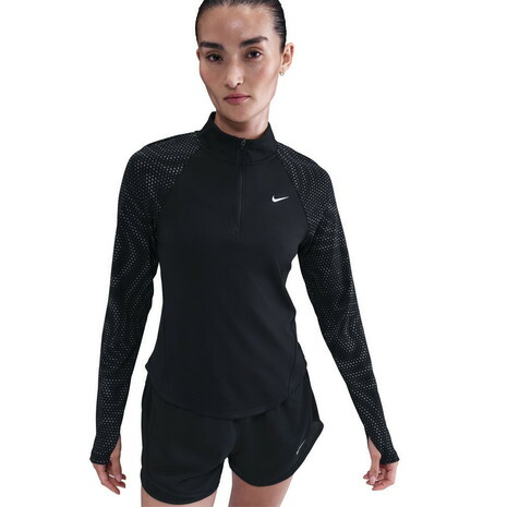 ナイキ（NIKE）（レディース）テンポ ドライフィット FLSH ハーフジップ 長袖トップス HV2997-010