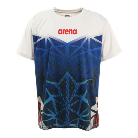 アリーナ Arena 水泳 21年日本代表サプライモデル ビシャモン昇華プリントtシャツ Amusja62jn Jpn メンズ Psicologosancora Es