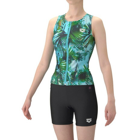 アリーナ（ARENA）（レディース）フィットネス水着 レディース 水泳 フィットネスセパレーツ カバーバック AS6SWF52L BLBK