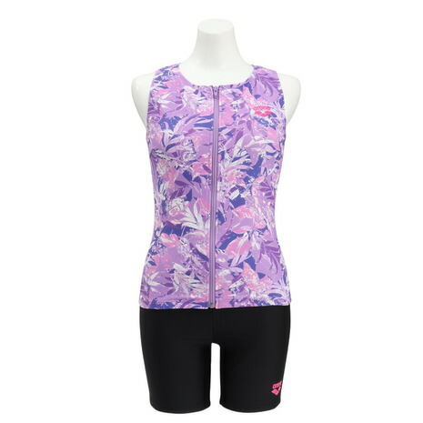 アリーナ（ARENA）（レディース）フィットネス水着 レディース 水泳 フィットネスセパレート M-3Lサイズ AS5FWF53L PPBK 運動 スポーツ 体型カバー