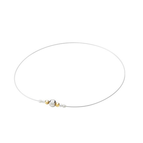 ファイテン（PHITEN）（メンズ、レディース）RAKUWAネックレスワイヤー ミラーボール SL GD 50cm 0224TG929053