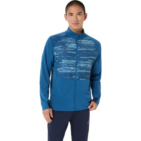 【ポイント10倍！要エントリー★4/7 00:00-4/10 01:59まで】アシックス（ASICS）（メンズ）ACTIMOTION ドライグラフィックストレッチジャケット 2033C027.401