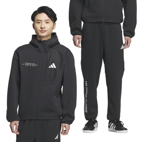 アディダス(ADIDAS)(メンズ)アダプテーション フード付きフルジップ上下セット KS489-KA1233 TA685-KA1237