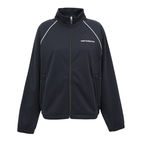ニューバランス（new balance）（レディース）ブラッシュダブルニット トラックジャケット AWJ53170BK