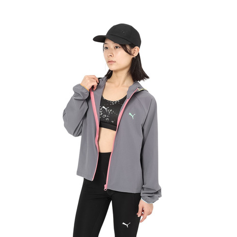 プーマ（PUMA）（レディース）トレーニング ストレッチ ウーブンジャケット 528890 15 DGRY