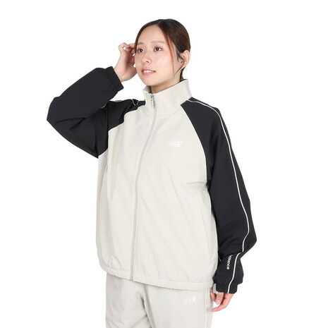 【ポイント10倍！要エントリー★4/7 00:00-4/10 01:59まで】ニューバランス（new balance）（レディース）裏起毛 トリコット ラインド ウーブン トラックジャケット AWJ53171SHY