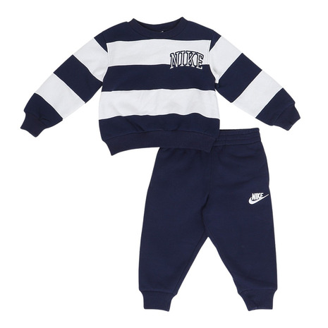 ナイキ（NIKE）（キッズ）トドラー SNL ストライプクルー スウェットスーツ 上下セット 76M256-U90