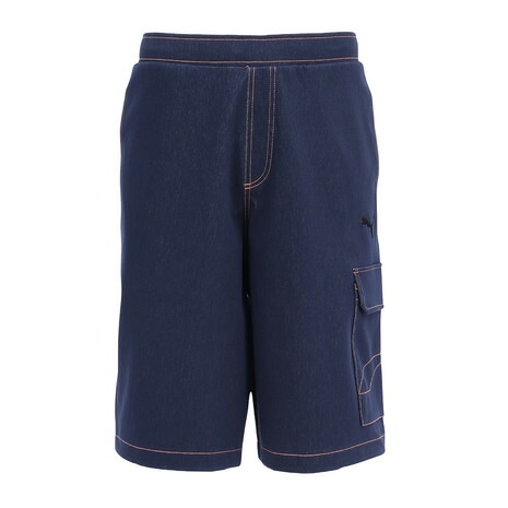 プーマ（PUMA）（メンズ）ESS エレベーテッド デニムライク ショーツ 693738 06 NVY