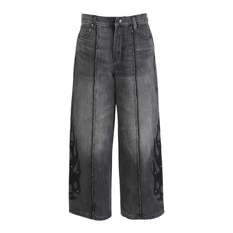 サプライヤー(SUPPLIER)(メンズ)Fire Tribal Leather Patch バギー デニム 2611-08117-02300