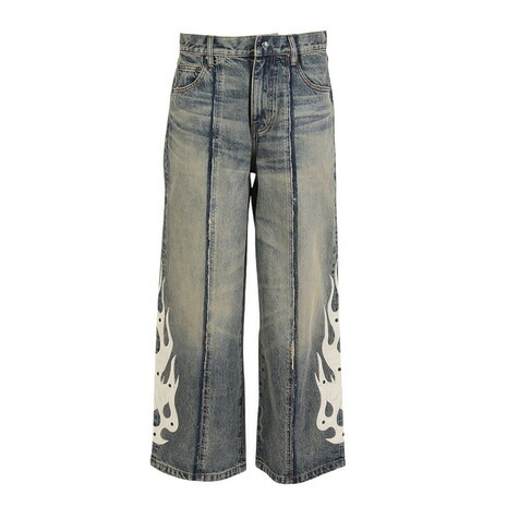 サプライヤー(SUPPLIER)(メンズ)Fire Tribal Leather Patch バギー デニム 2611-08117-02320