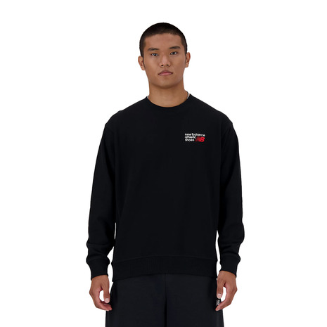 【ポイント10倍！要エントリー★4/7 00:00-4/10 01:59まで】ニューバランス（new balance）（メンズ）アスレチックス プレミアムロゴスウェットクルーネックシャツ MT41547BK
