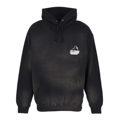 エクストララージ（XLARGE）（メンズ）DISCHARGE PRINTED SLANTED スウェットパーカー 101254012011-BLACK