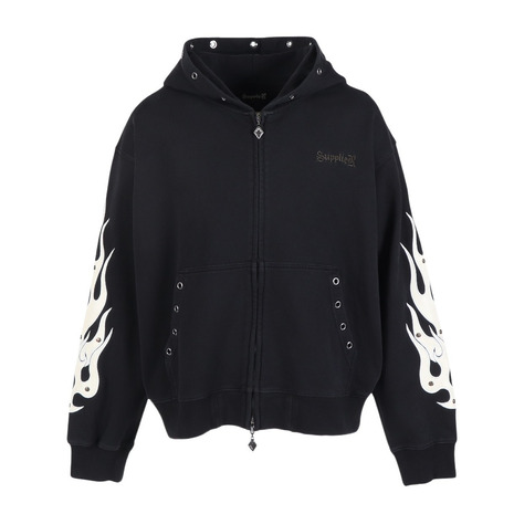 サプライヤー（SUPPLIER）（メンズ）Fire Tribal Leather Patch ジップ フーディ 2611-08113-00600｜SuperSportsXEBIO支店