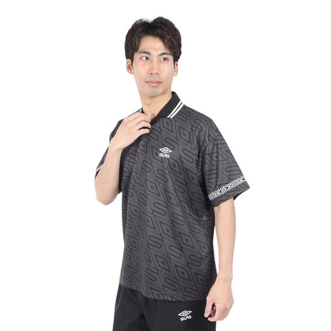 サイラス(SILAS)(メンズ)SILAS×UMBRO ゲームシャツ 110241014003-BLACK|SuperSportsXEBIO支店