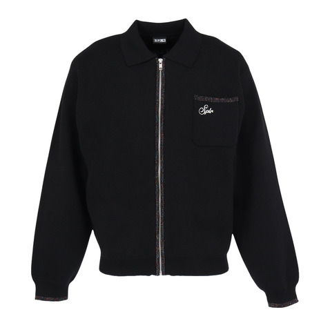 サプライヤー（SPLR）（メンズ）Glitter Stripe ジップ ニット ポロ 2521-18116-01500｜SuperSportsXEBIO支店