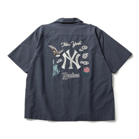 ニューエラ（NEW ERA）（メンズ、レディース）スーベニア ニューヨーク・ヤンキース 半袖シャツ ネイビー 14856641｜SuperSportsXEBIO支店
