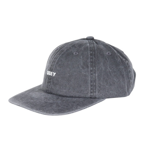 【10％OFFクーポン対象！2/12まで】オベイ（OBEY）（メンズ、レディース）帽子 PIGMENT BOLD 6 PANEL STRAPBACK キャップ 100580418BLKO25F画像