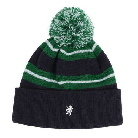 ジムフレックス（GYMPHLEX）（レディース）ニットウォッチキャップ GY-H0317 ACW NAVYxGREEN STRIP