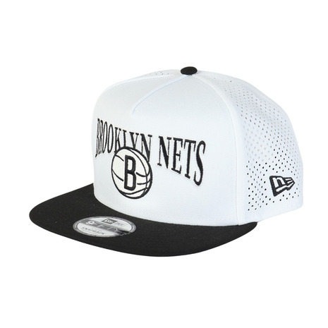 ニューエラ（NEW ERA）（メンズ、レディース）帽子 キャップ 9FIFTY A-Frame NBA 2-Tone ブルックリン･ネッツ バイザー Mサイズ 14388567 メッシュ 通気性