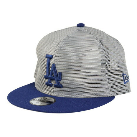 ニューエラ（NEW ERA）（キッズ）帽子 キッズ Youth 9FIFTY トラッカー All Mesh ロサンゼルス・ドジャース グレー 52-55cm 14391984画像