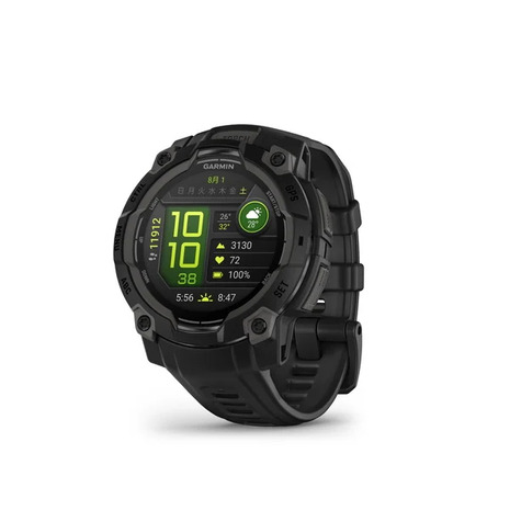 ガーミン（GARMIN）（メンズ、レディース）腕時計 Instinct 3 AMOLED 45mm タフネスGPSウォッチ 010-02936-30 防水 黒｜SuperSportsXEBIO支店