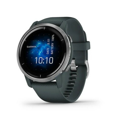 ガーミン(GARMIN)(メンズ、レディース)スマートウォッチ 時計 Venu2 ヴェニュー2 Granite Blue/Silver 010-02430-60|SuperSportsXEBIO支店
