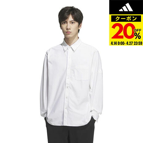 【20％OFFクーポン対象！4/27まで】アディダス（adidas）（メンズ）プレミアム カジュアル 軽量 ニット 長袖シャツ GR536-JZ8748