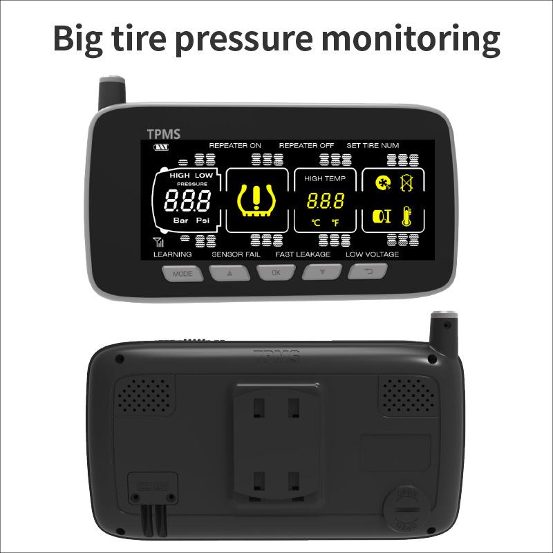 TPMS 監視システム トラック 積車 貨車 通用 内蔵 外蔵 圧力センサー 検知 機器 0-15bar 高精度 デジタル表示 ミニ ポータブル ABS素材