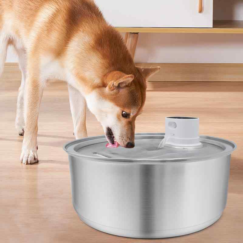 愛玩動物 お冷やし器 自動小銃 ステンレス鋼 かっこ良い 検知器 猫 犬 回転運動水 こし器  白いこと 粉色 緑 黒 8L