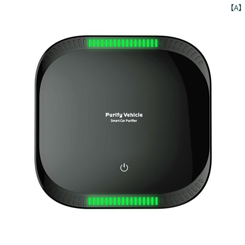 車載 空気清浄機 自動車用 小型 浄化機 PM2.5除去 ABS PC素材 DC5V電源 5V 家用セダン 適用 2-10平方メートル 黒 白 173x173x55mm 0.6kg 軽量 コンパクト 車内 空気 クリーン 機能｜SUPERYOU