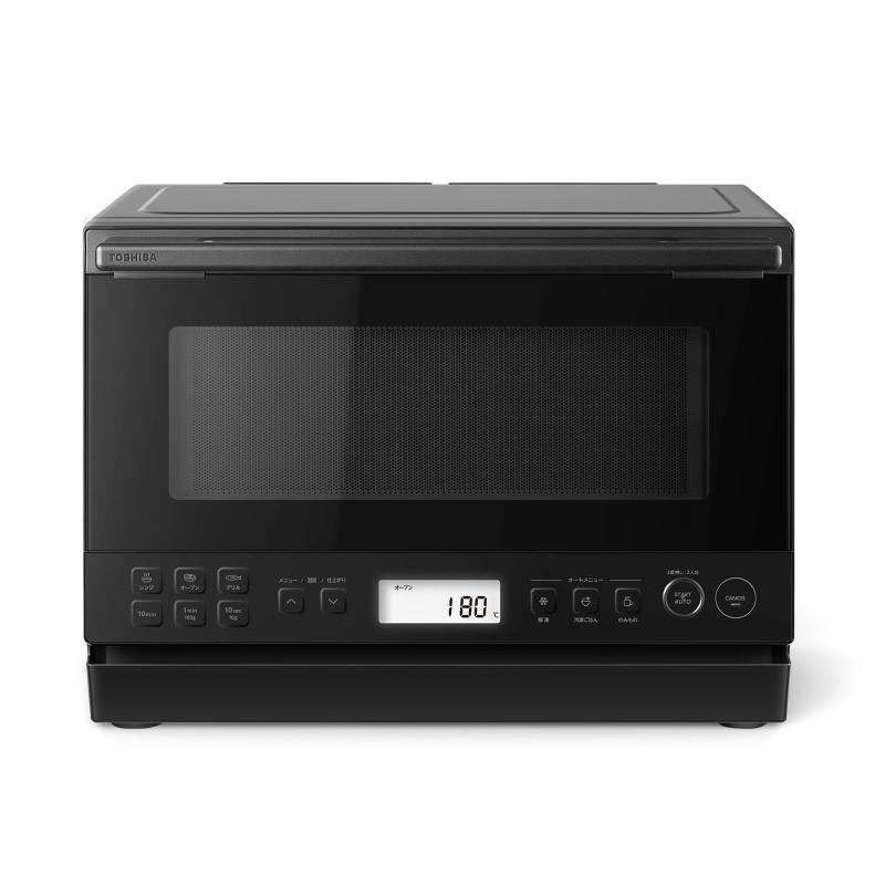 TOSHIBA(東芝) スチームオーブンレンジ 石窯オーブン 23L 縦開き コンパクト 一人暮らし/家族 簡単操作 液晶パネル ER-60ZB(K) ブラック 新生活