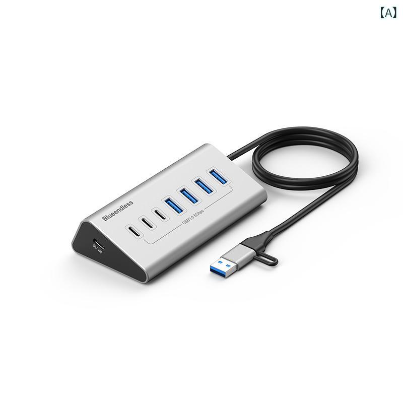 USB こしき Type-C 取りひろげる器 1 to 7 万覚え帳パソコン 事務机とっ始め用 10界面 USB3.2 集線器 高伝わらす速力度 外後ばらいワット数  多界面 高速道路移らす