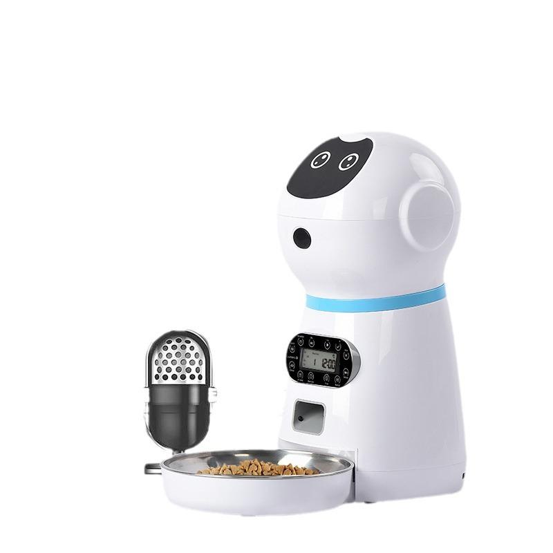ペット 自動給餌器 猫 犬 定?定量 スマート ロボット 不?? 食器 白色 分解可能 APP|SUPERYOU
