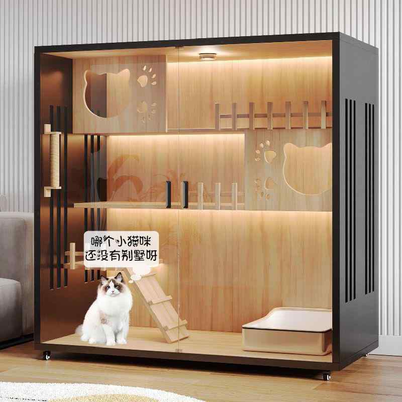 愛玩動物 猫屋 猫住み家 猫伏せ籠 猫キャットタワー 木製 室内用 大型 大まかあき場所 木色 黒 猫・軌 猫舍 愛玩動物住み家 猫用調度品 身寄り用 猫寝台