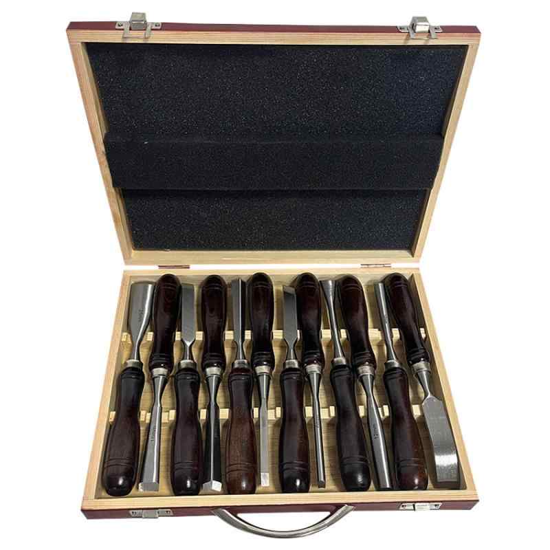 木工 ? 12本セット 雕花? 雕刻? 木工工具 木製柄 クロムバナジウム合金鋼 刃幅6-25mm 木工雕刻 家用修理｜SUPERYOU