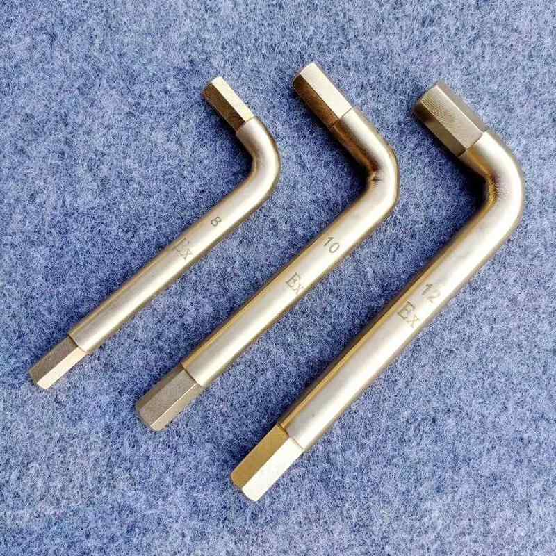内六角レンチ 防爆 防磁 L型 平頭 青銅合金 公制 セット 3mm*30*80 4mm*30*80 5mm*30*80 6mm*30*80 8mm*30*80 9mm*30*80 10mm*30*80 11mm*30*80 12mm*30*80 14m｜SUPERYOU