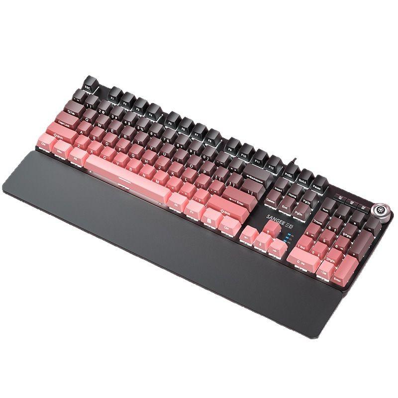 鍵盤 力学的 有線 力くらべ RGB グラデーション 黒軸 緑軸 雨合羽 ABS