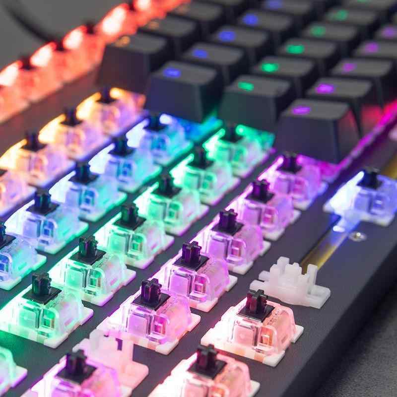 鍵盤 力学的 有線 104手当たり 黒 青 RGB 金属元素 力くらべ サイバー空間喫茶店 専用